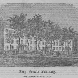 Troy Female Seminary (Troy, Rensselaer County, N. Y.) donde Eunice Foote desarrolló sus habilidades científicas experimentales (1800). Library of Congress