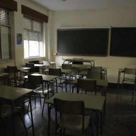 El aula vacía de un colegio. EFE/Juanjo Guillen