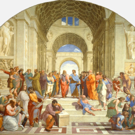 'La escuela de Atenas', fresco de Rafael Sanzio, en el Vaticano.