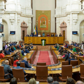 Vista del Pleno del Parlamento de Andalucía. EFE