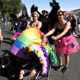 Participantes en la manifestación del Orgullo 2019 en Madrid. EFE/J.J. Guillén