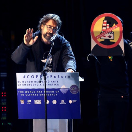 El actor Javier Bardem, en la Marcha por el Clima, en Madrid. EFE/Kiko Huesca