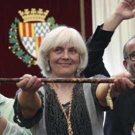 La exalcaldesa de Badalona, Dolors Sabater durante su investidura en 2015 / EFE
