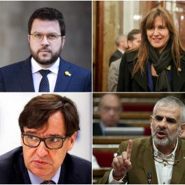  Pere Aragonès, Laura Borràs, Salvador Illa y Carlos Carrizosa.