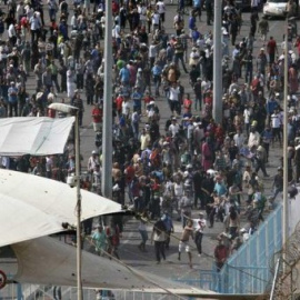 Imagen de archivo del acceso del Tarajal en Ceuta./ EFE