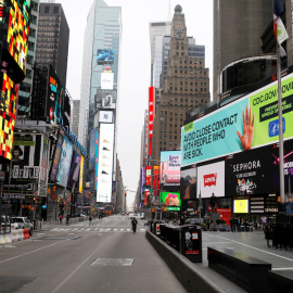  La avenida de Times Square en Manhattan vacía. REUTERS/Mike Segar