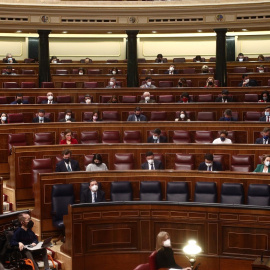  Vista de la bancada del PP en el hemiciclo del Congreso de los Diputados, durante una sesión de Control al Gobierno. E.P./E. Parra/POOL