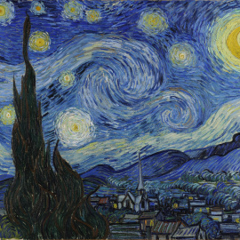  Noche estrellada, de Van Gogh. Wikimedia Commons