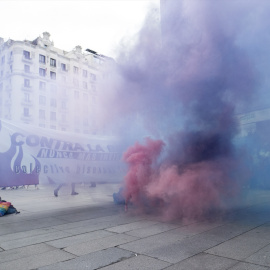  Una concentración por el Día Internacional de la Visibilidad Bisexual, en la Plaza de Callao, a 23 de septiembre de 2021, en Madrid (España). / A. Pérez Meca (Europa Press)