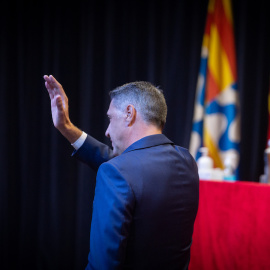  Xavier García Albiol, después de intervenir en un pleno extraordinario para debatir la propuesta de moción de censura al alcalde, en el Ayuntamiento de Badalona, a 8 de noviembre de 2021, en Badalona.- David Zorrakino / Europa Press