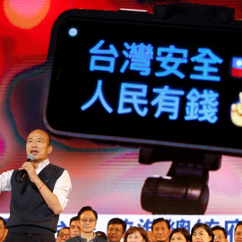 El candidato del partido Kuomintang a la presidencia de Taiwan, Han Kuo-yu, en un mitin electoral en Taichung. REUTERS / Ann Wang