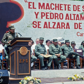  Foto tomada el 1 de julio de 1986 del General retirado del Ejército de Nicaragua Hugo Torres, exmiembro del Movimiento Renovador Sandinista. El exguerrillero murió el 12 de febrero de 2022, dijeron sus familiares en un comunicado, sin dar más detalles