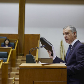 El lehendakari, Iñigo Urkullu, durante la reunión de la Diputación Permanente del Parlamento Vasco. EFE/Parlamento Vasco-Eusko Legebiltzarra