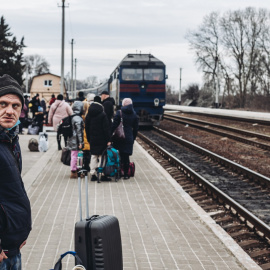  Evacuación de la población ucraniana tras el ataque de Rusia.- Diego Herrera / Europa Press