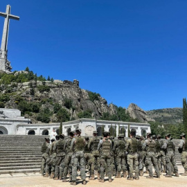  Los miembros de la compañía de del Batallón de Infantería Protegida (BIP) “Uad Ras” II / 31, en el Valle de los Caídos.