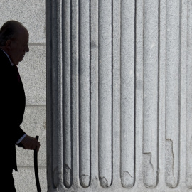 El rey Juan Carlos a su llegada al Congreso de los Diputados, para los actos del 40ª aniversario de la Constitución de 1978.AFP/CURTO DE LA TORRE