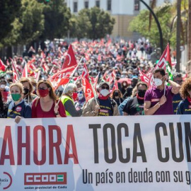  Manifestación por el Primero de Mayo en Cádiz. / EFE