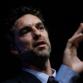  El exjugador de baloncesto Pau Gasol interviene en la IV edición de Santander WomenNOW, Edificio Beatriz Madrid, a 16 de junio de 2022, en Madrid (España)..- Alejandro Martínez Vélez / Europa Press 16/6/2022