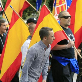 Manifestación de ultraderecha en Barcelona. EFE