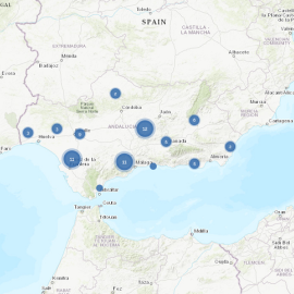 Interfaz del mapa colaborativo de conflictos del agua en Andalucía. Red Andaluza Nueva Cultura del Agua, Author provided