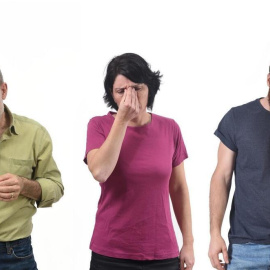 Tocarse la cara es un gesto natural, pero propaga los gérmenes. Hay formas de parar. Josep Curto/Shutterstock.com