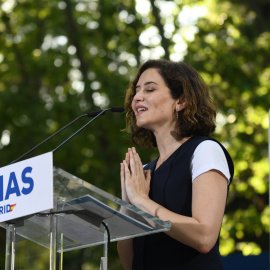  Isabel Díaz Ayuso, en un acto en el distrito de Salamanca de Madrid, a 6 de mayo de 2022 / - Fernando Sánchez