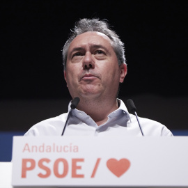 El Secretario General del PSOE-A, Juan Espadas, durante el Comité Director de la federación socialista andaluza en el Teatro Auditorio de Riberas del Guadaíra, a 14 de julio de 2022 en Sevilla (Andalucía, España). -Joaquin Corchero / Europa Press