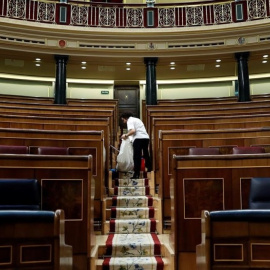 Imagen del Congreso vacío durante las primeras semanas de pandemia.- EFE