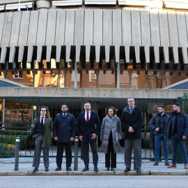  Diputados de Vox ante la sede del Tribunal Constitucional el pasado 19 de enero. Marta Fernández / Europa Press