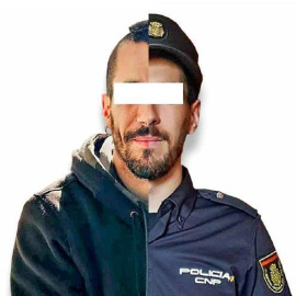  Fotomontaje de 'La Directa' con el rostro del agente infiltrado.