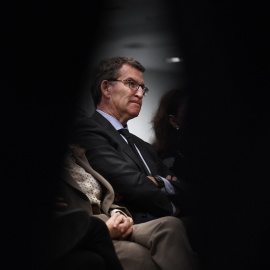  El líder del PP, Alberto Núñez Feijóo, en el Club Siglo XXI, a 26 de enero de 2023, en Madrid.- EP