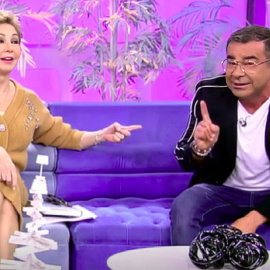  Ana Rosa Quintana y Jorge Javier Vázquez en un programa de Mediaset.