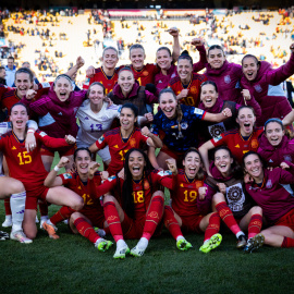  Las jugadoras de la selección española de fútbol posan tras los cuartos de final del mundial femenino en Australia y Nueva Zelanda. EFE / RFEF Pablo Garcia.