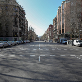 Las calles de Madrid totalmente vacías durante el confinamiento. / EUROPA PRESS