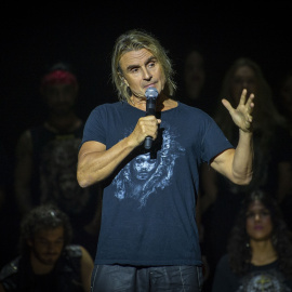  El músico, productor, y director de escena, Nacho Cano, interviene durante el pase gráfico de ‘Malinche’, en el recinto ferial de la Feria de Madrid, IFEMA Madrid, a 13 de septiembre de 2023, en Madrid (España). ‘Malinche’.- Juan Barbosa / Eur
