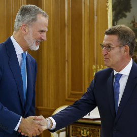  El rey Felipe VI recibe al líder del PP, Alberto Núñez Feijóo. EFE