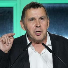  El coordinador general de EH Bildu, Arnaldo Otegi, durante el seguimiento de la jornada electoral de los comicios generales en sede de EH Bildu, a 23 de julio de 2023, en San Sebastián, Guipúzcoa, País Vasco (España). Unanue / Europa Press