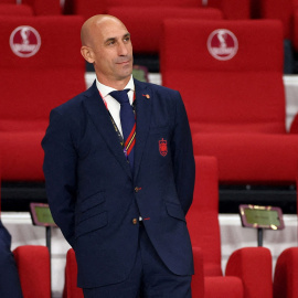 El presidente de la Real Federación Española de Fútbol (RFEF), Luis Rubiales, durante el Mundial de Catar. REUTERS/Kim Hong-Ji