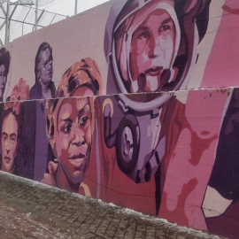 Mural feminista en el barrio de La Concepción de Madrid. — UNLOGIC