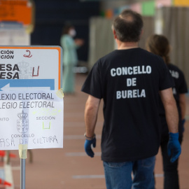 Un colegio electoral en las autonómicas de Galicia de 2020 en la población de Burela, en la comarca de A Mariña, Lugo. EUROPA PRESS/Carlos Castro
