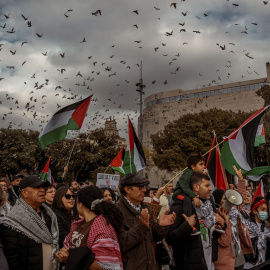  Protesta en Barcelona contra el genocidio palestino. /Matthias Oesterle