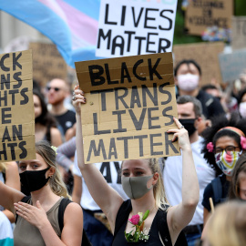  Manifestación de 'Black Trans Lives Matter' en Londres. /REUTERS