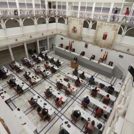  Primera sesión del debate de la moción de censura presentada por Cs y PSOE contra el Gobierno de coalición de Murcia, en la Asamblea Regional. EFE/ Juan Carlos Caval