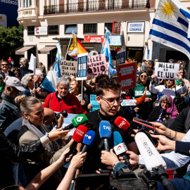 Manifestación en Madrid contra la visita de Milei a España. Imagen de archivo. Matias Chiofalo / Europa Press