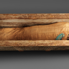 Ataúd y momia de Jnumhotep, del Reino Medio, dinastía XII, hacia 1981–1802 a.E.c. Metropolitan Museum of Art, New York