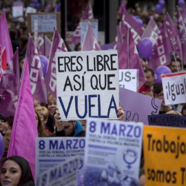 Manifestación del 8M de 2018 en Madrid. EFE