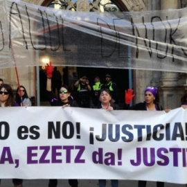 Una manifestación de la plataforma Lunes Lilas en Navarra.- Lunes Lilas