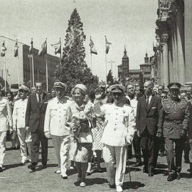 El dictador Francisco Franco, en una visita a Zaragoza en 1970.