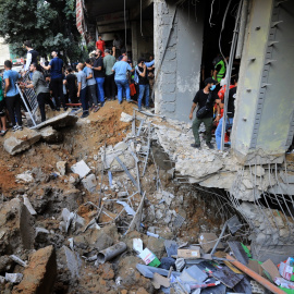  Imagen de un crater en Beirut, Líbano, tras un ataque israelí. Stringer/dpa Europa Press