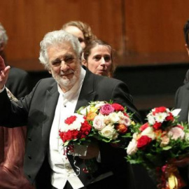  Plácido Domingo durante la ovación recibida hace unos días.- EFE
